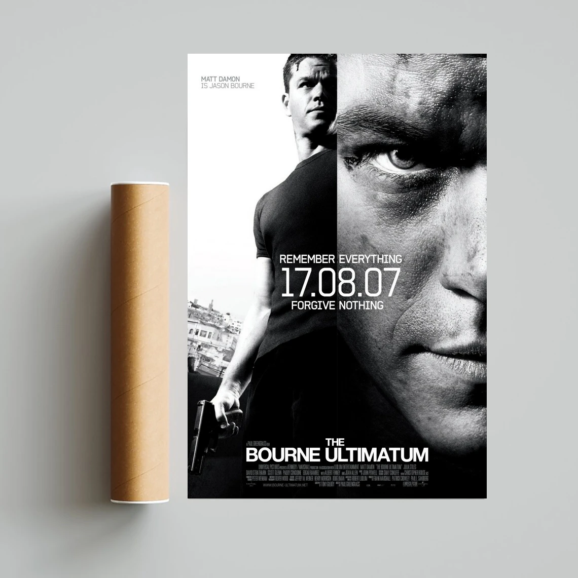 بورن ألتيماتوم الفيلم الكلاسيكي المشارك قماش طباعة ديكور المنزل طلاء جدران (بدون إطار) #4