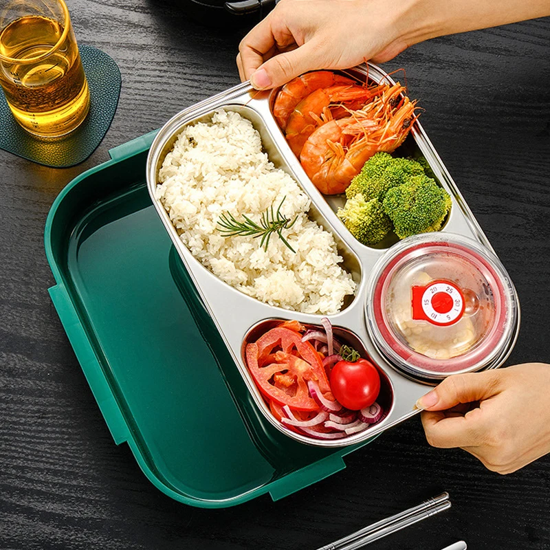 Stainless Steel Bento Box With Soup Cup Food Storage Containers Kids Thermal Lunch Box For Women School Japanese Food Snacks Box