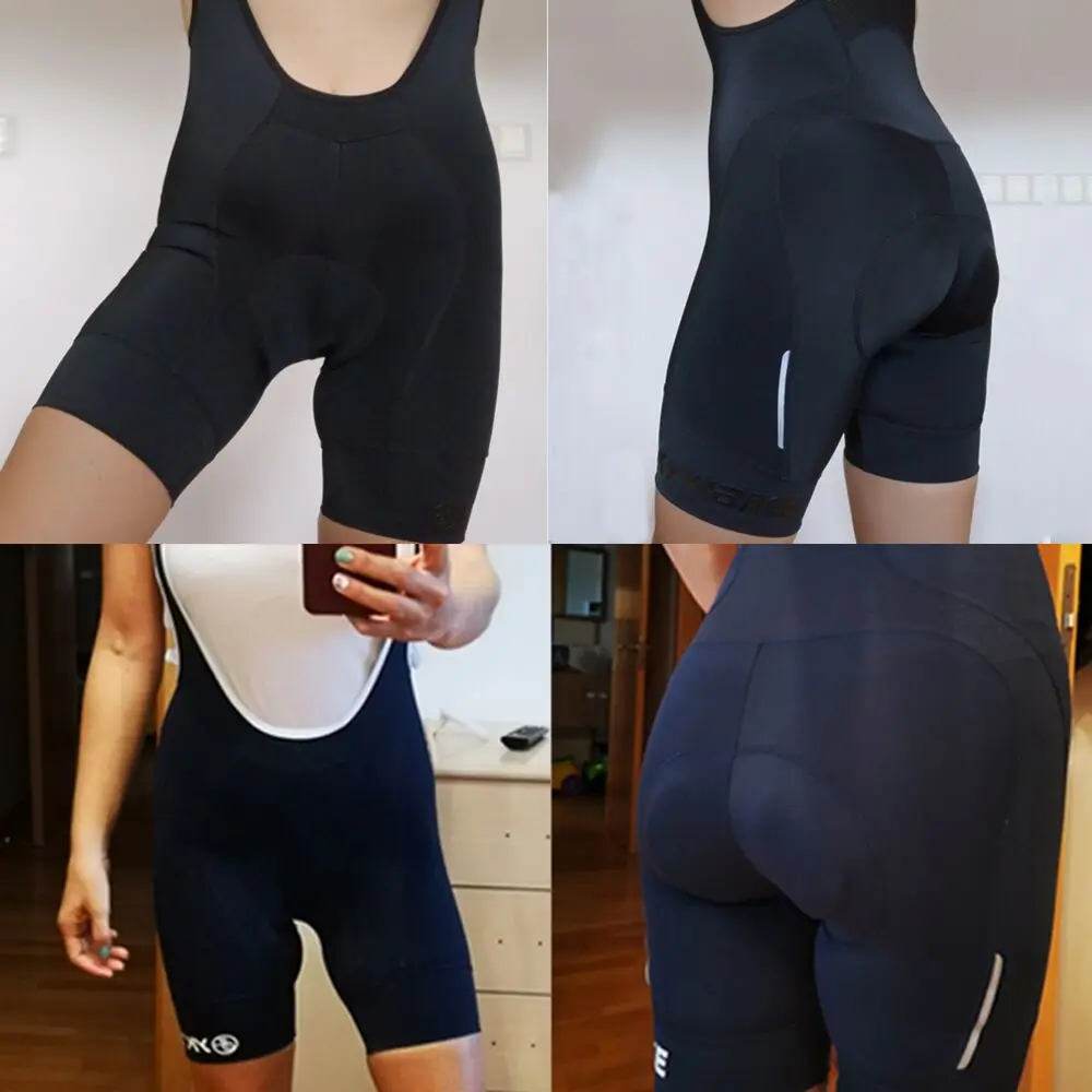 YKYWBIKE Cycling Bib Shorts Women Summer Bike Black Pants With Padded Tights Bicycle Clothing Quick Drying Breathable 빕숏 반바지