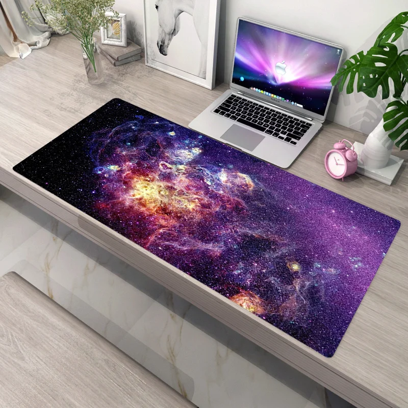 Mousepad casa xxl novo grande tapete do rato mousepads céu estrelado escritório portátil tapete macio anti-deslizamento desktop mouse pad