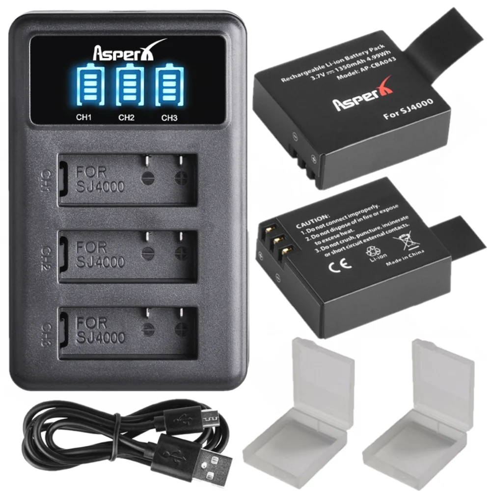 PG1050 بطارية معها شاحن ل SJCAM SJ4000 SJ5000 SJ6000 Sj7000 SJ8000 SJ9000 ، EKEN H8 H8R H9 H8 زائد GIT-LB101 ، SOOCOO