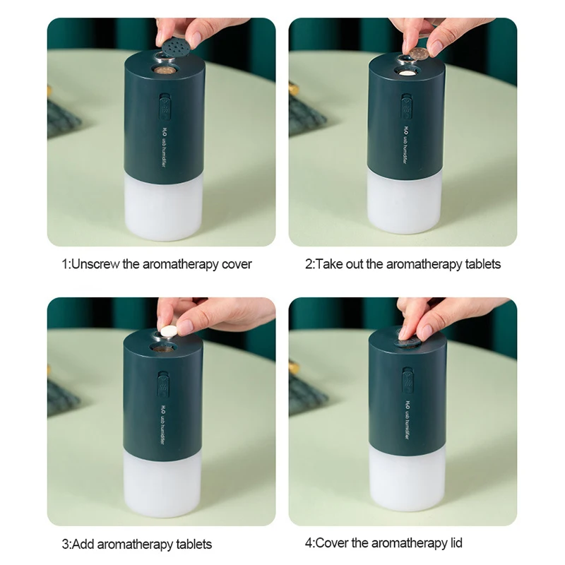 Беспроводной Арома диффузор для ароматерапии Mini Usb увлажнитель воздуха Арома диффузор 300 мл Перезаряжаемые с светодиодный ночной Светильни...