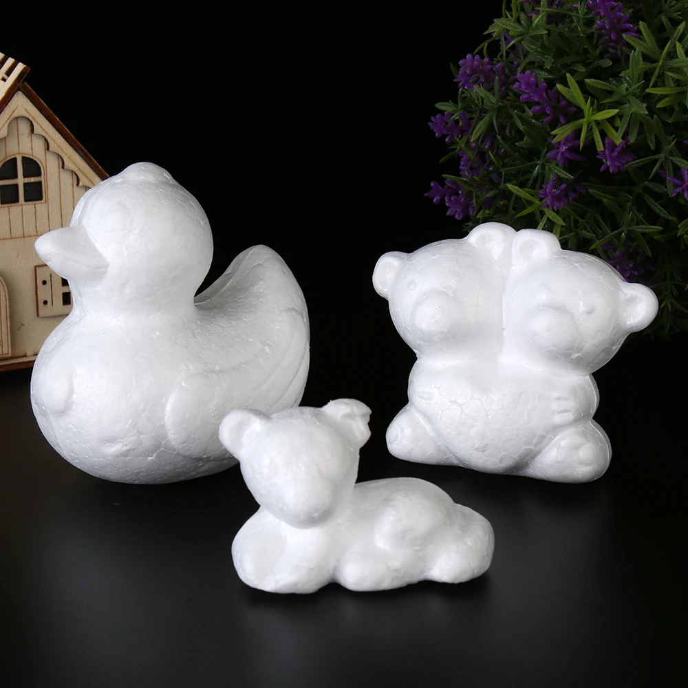 Modeling Animals Shape White Polystyrene Foam Balls Styrofoam Crafts For Children DIY Toy Christmas Gifts Wedding Party Supplies