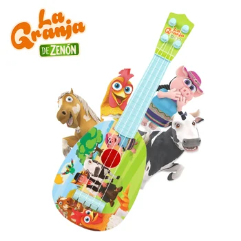 La Granja De Zenon 32CM 미니 사이즈 우쿨렐레 악기 어린이를위한 장난감 초보자 작은 기타 완구 Zenon 농장 완구 