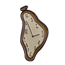 Melted Clock Enamel Pin dali melting Brooch The Persistence of Memory Badge surrelist Jewelry