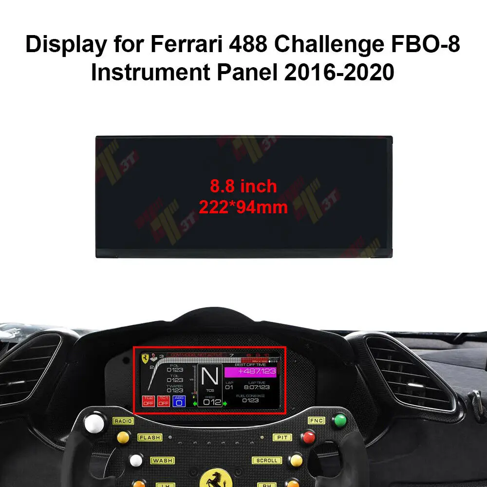 

Dash LCD Display for Ferrari 488 Challenge FBO 8 Instrument Cluster Panel