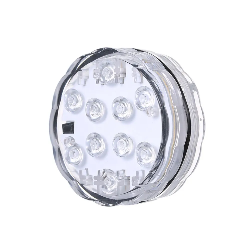 10 LED Submersible Light Underwater Waterproof Light Multicolor Aquarium Diving Light Remote control Underwater Lamp