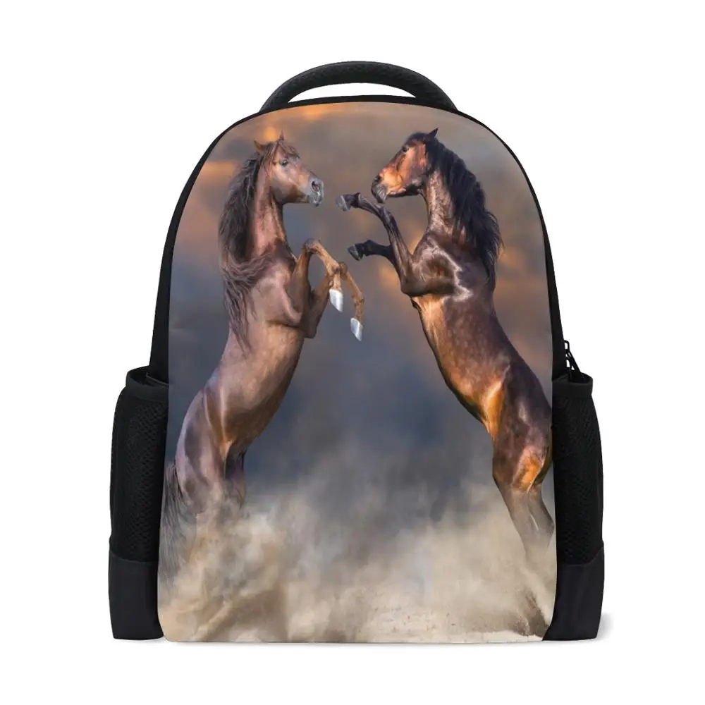 

News Children School Backpack 3D The runaway wild horse Kids Toddler Backpack for Baby Girls Boys Kindergarten Kids School Bags