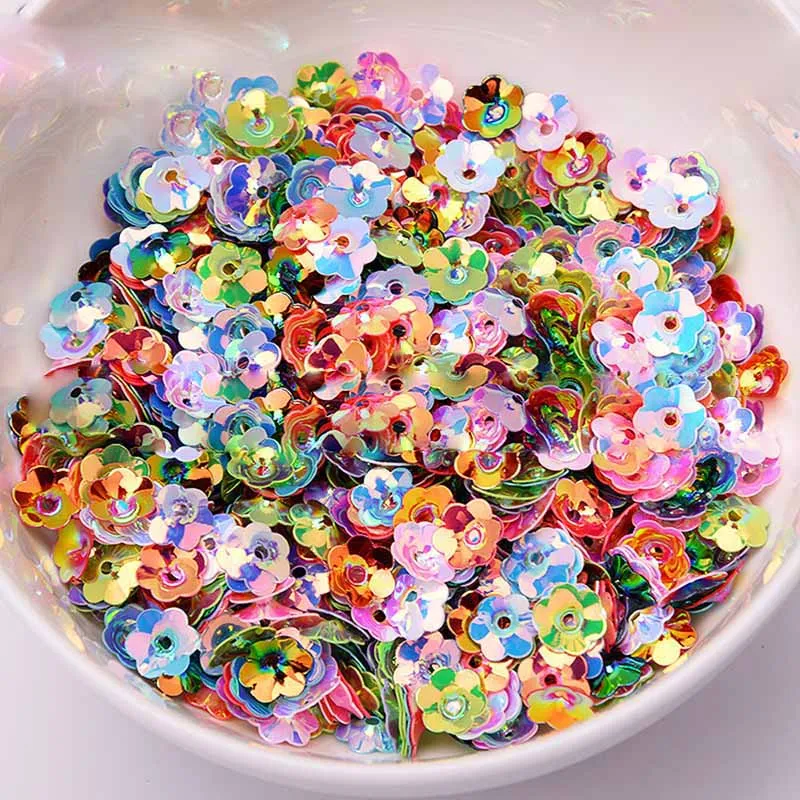 6/8 / 10mm Jinguang Plum Sequin DIY Handmade PVC Sequin Clothing Accessories Nail Sequin Wedding Party Decoration Material