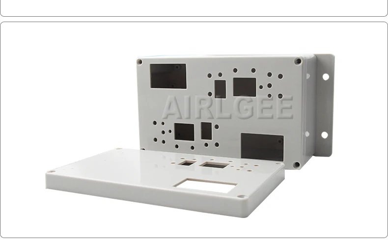 Wall Mounted Outdoor Gray Plastic Enclosures Custom IP65 ABS Waterproof Electrical Junction Box Eith Ear Electrical Project Box