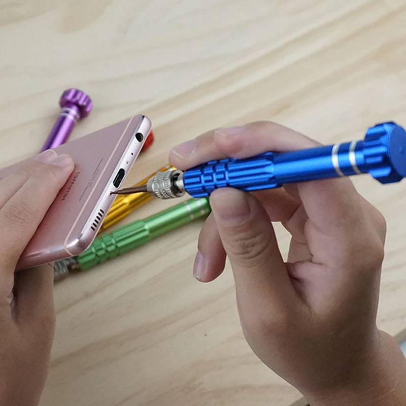 5in1 Schraubendreher Reparatur Kit Schraubendreher Sets Telefon Eröffnung Werkzeuge Telefon Reparatur Werkzeuge für Iphone Huawei Xiaomi/Farbe
