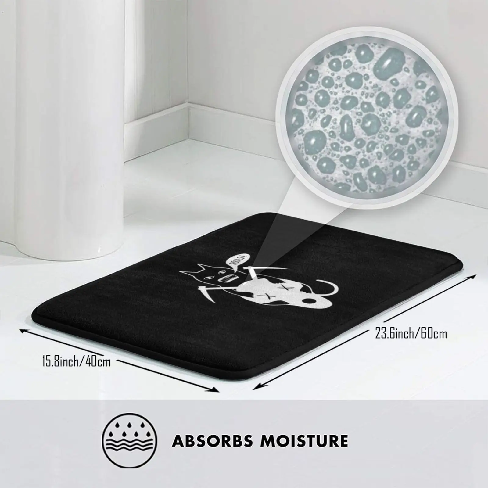 القط حصلت على روحك؟ هدية السجاد حصيرة البساط وسادة لينة القطط الجمجمة الجماجم الهيكل العظمي الهياكل العظمية قاتمة ريبر قاتمة ريبر الظلام #5