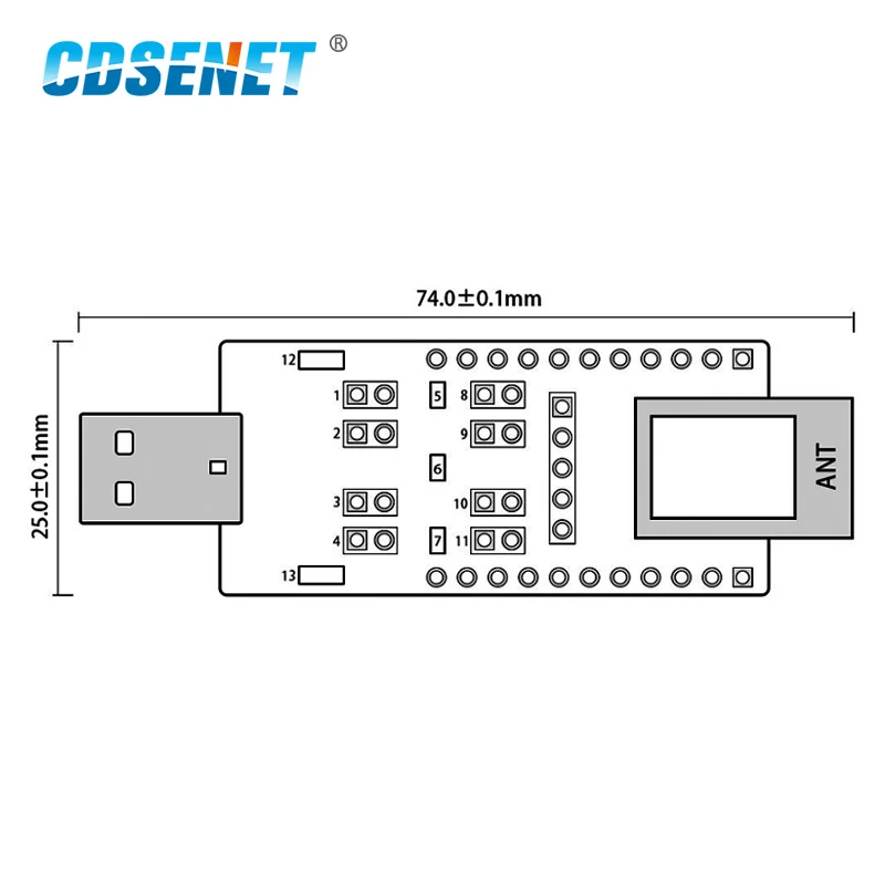 Test Board ZigBee Usb Module 2.4GHz USB To TTL UART CH340G  CC2530 E18-MS1-PCB E18-TBL-01  ir zigbee  ble