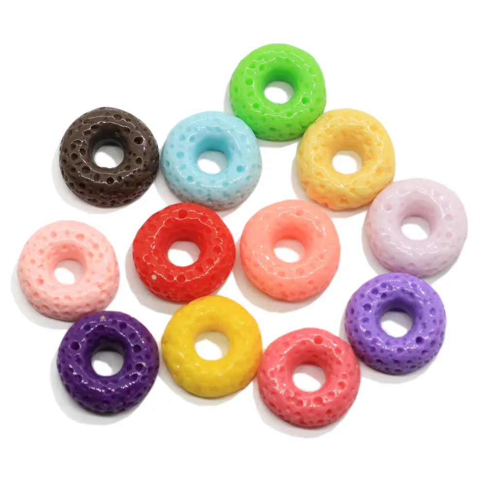 

Donuts Flatback Resin Froot loops Cabochon Craft For diy hair accessories mobile phone case Decoration Scrapbooking