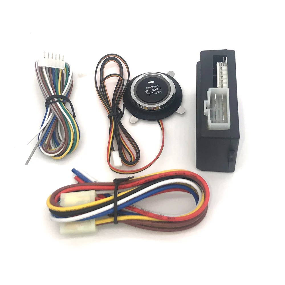 12V Universal Auto Car Keyless Entry Start System Car Alarm PKE Remote System One Start Stop pulsante motore