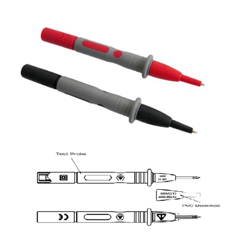 Electrical Multimeter Test Leads Set Car Inspection Tool Test Replaceable Multimeter Probe Test Wire Kit Alligator Clips QHTITEC