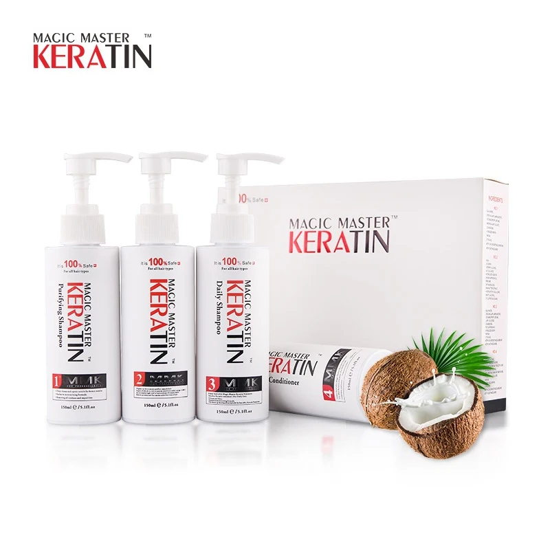 Formaldehyde Free Brazilian Keratin Smoothing Straightening Hair Treatment Cream Set MMK In China Curly Hair Products