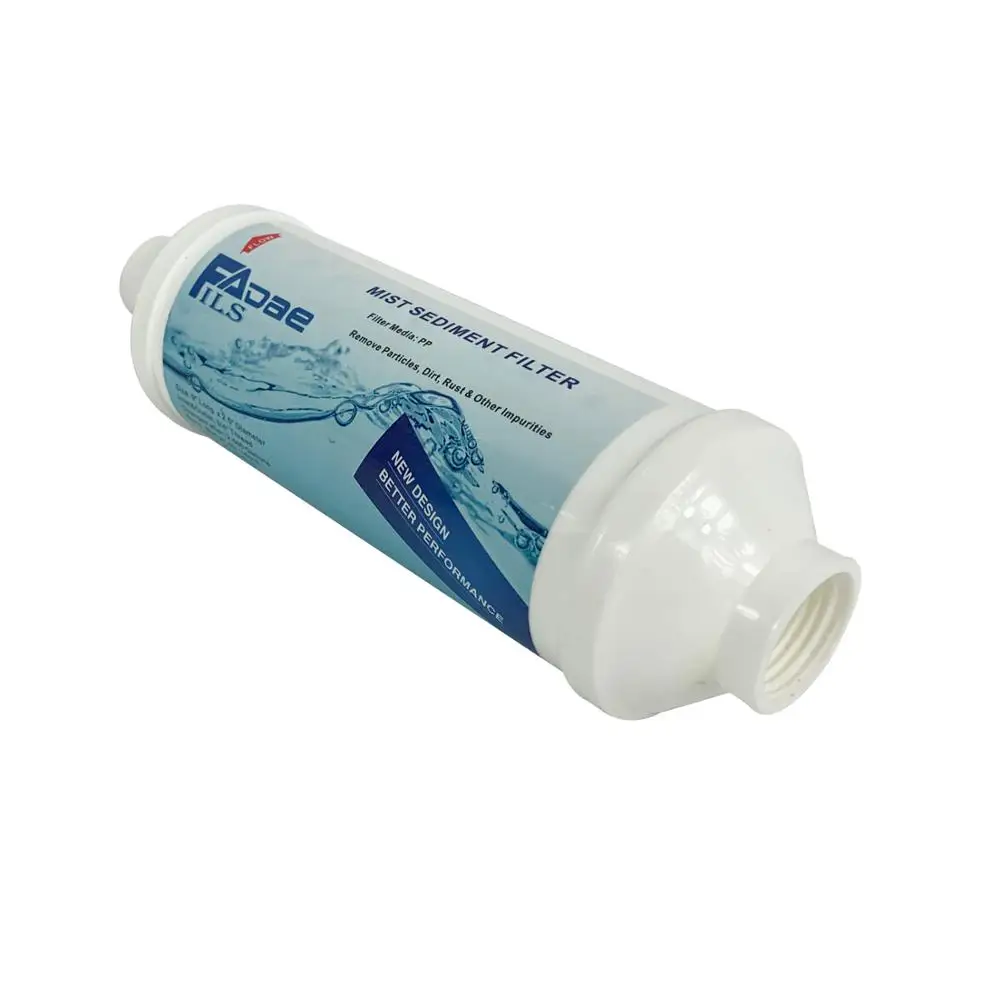 Filtro de sedimento de névoa com entrada e tamanho de saída de 3/4 "para sistema de embrulhamento