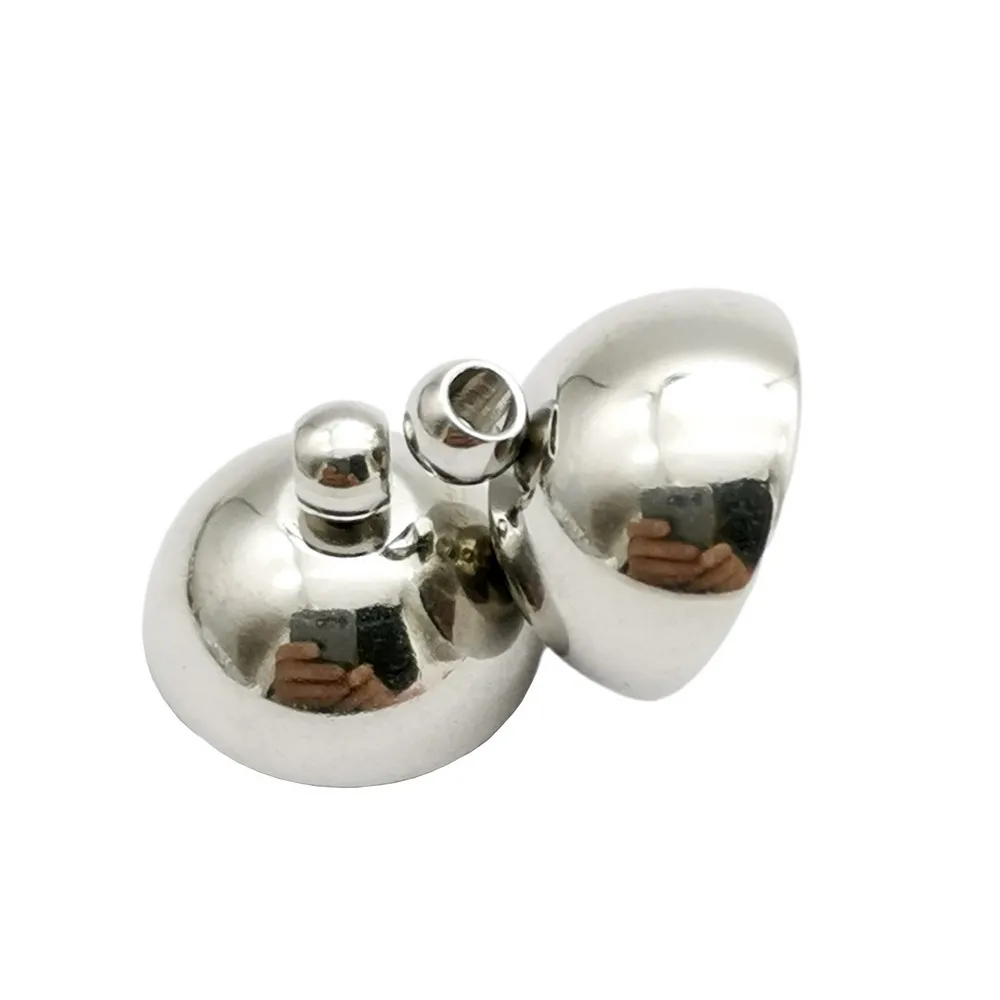 Aaazee 2 peças de fechos magnéticos de aço inoxidável bola redonda para fazer colar de pulseira 8 mm 10 mm 12 mm