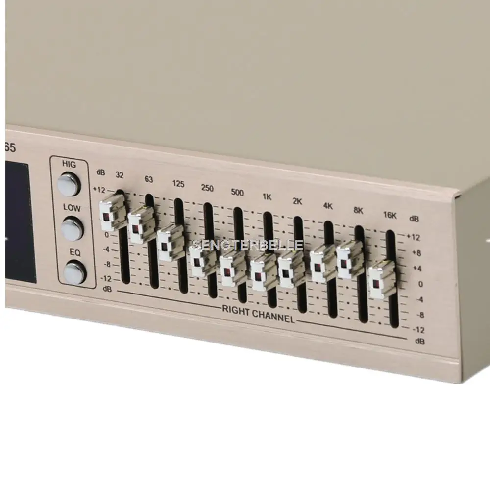 Equalizzatore Hifi EQ665 finito EQ Mixer bilanciato doppio preamplificatore di tono Stereo a 10 segmenti