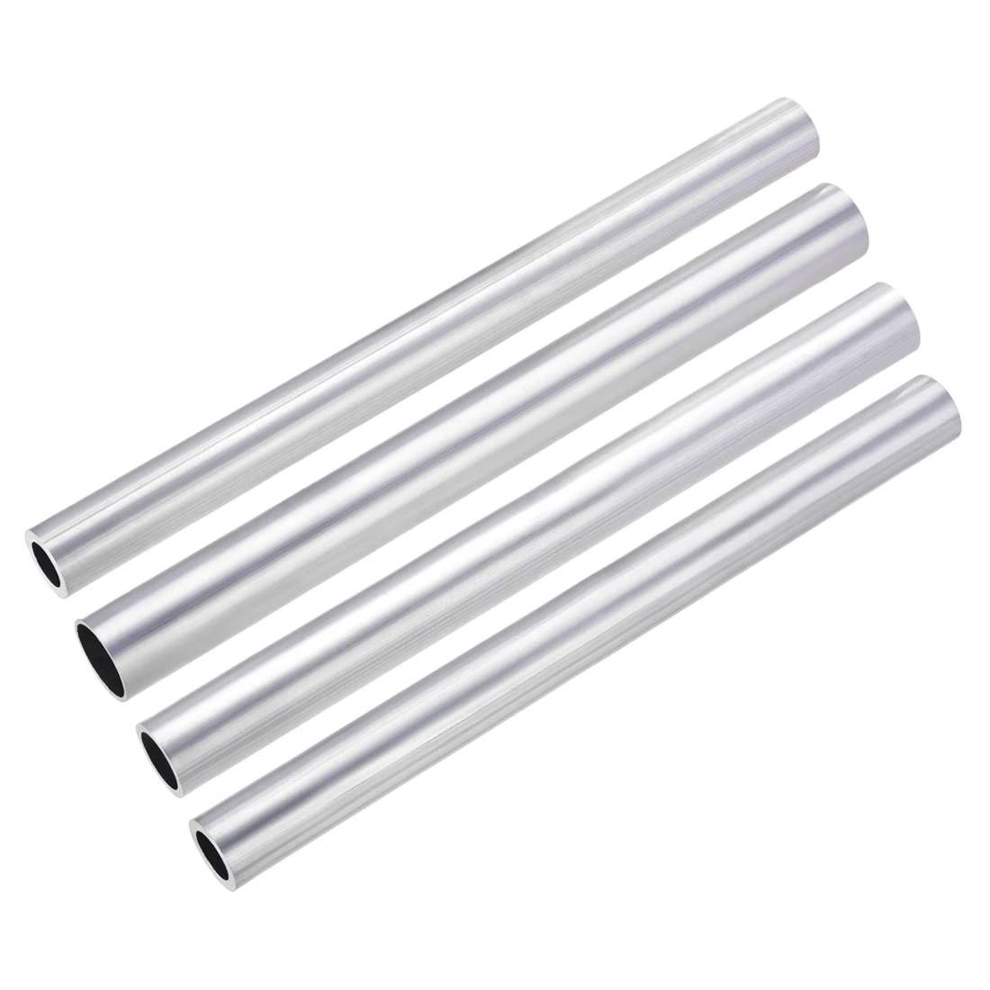 Uxcell 2Pcs Aluminum Round Hollow Tube 21mm-30mm OD Seamless Straight Tubing 300mm Length for industrial automotive marine