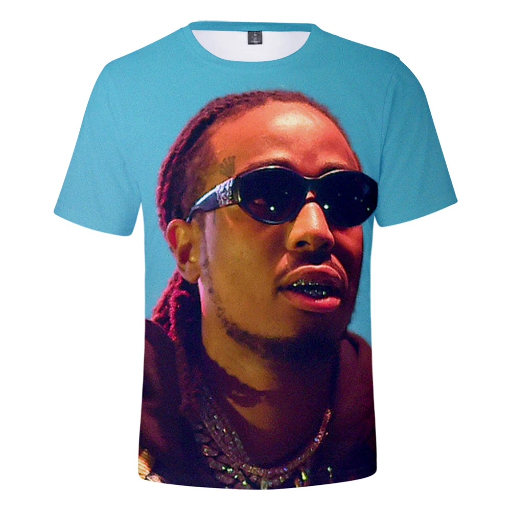 Migos Quavo T Shirt Hip Hop Fashion Swag T Shirts Men Women Short Sleeve Tshirt Harajuku Streetwear T-Shirt Rapper Quavo 3D Tee