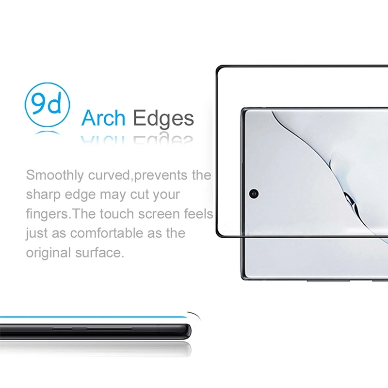 For Galaxy S10 5G 0.3mm 9H Surface Hardness 3D Curved Edge Glue Curved Full Screen Tempered Glass Film
