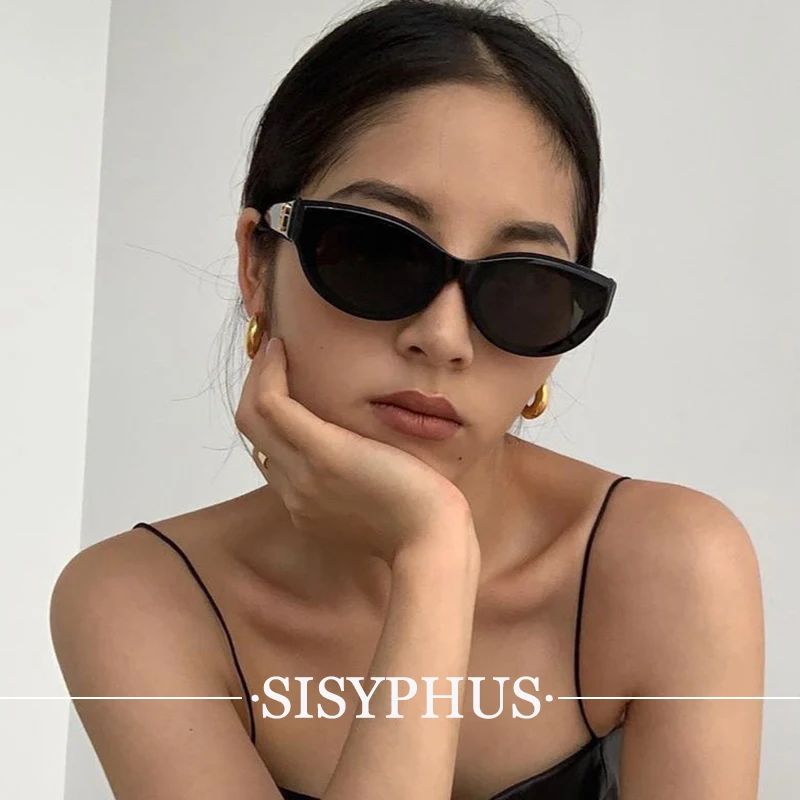 

Retro Cats' Eye Sunglasses Women's High-Grade round Face Hot Girl Sunglasses Y2g Trendy Narrow Frame Small Face Summer Sun