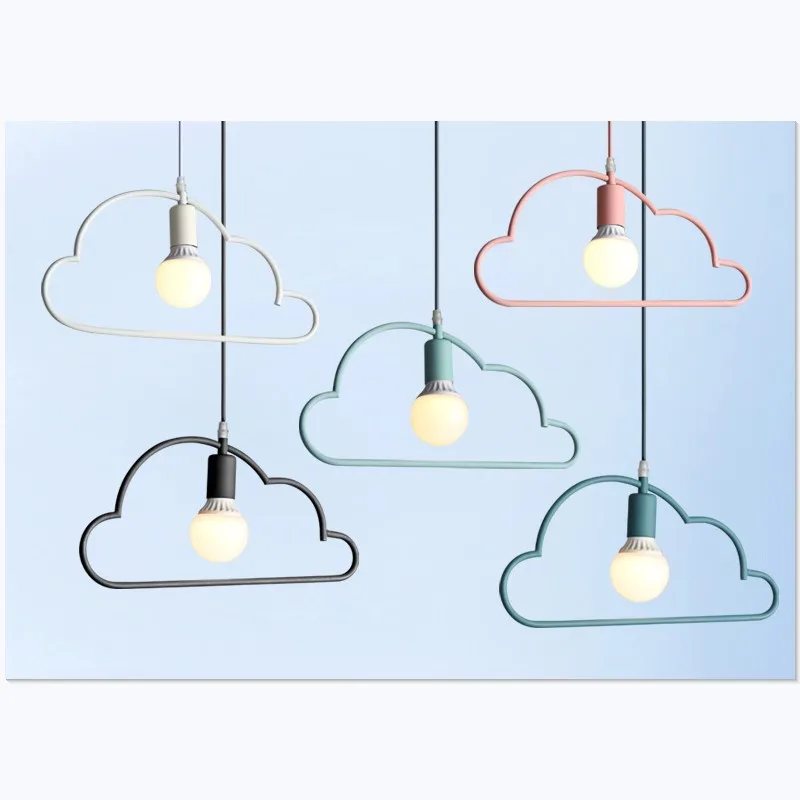 Nordic Clouds Shape Pendant Lights Modern Creative Children Room Decor Hanging Lamp Indoor Cafe Kitchen Cartoon Bedroom Bar