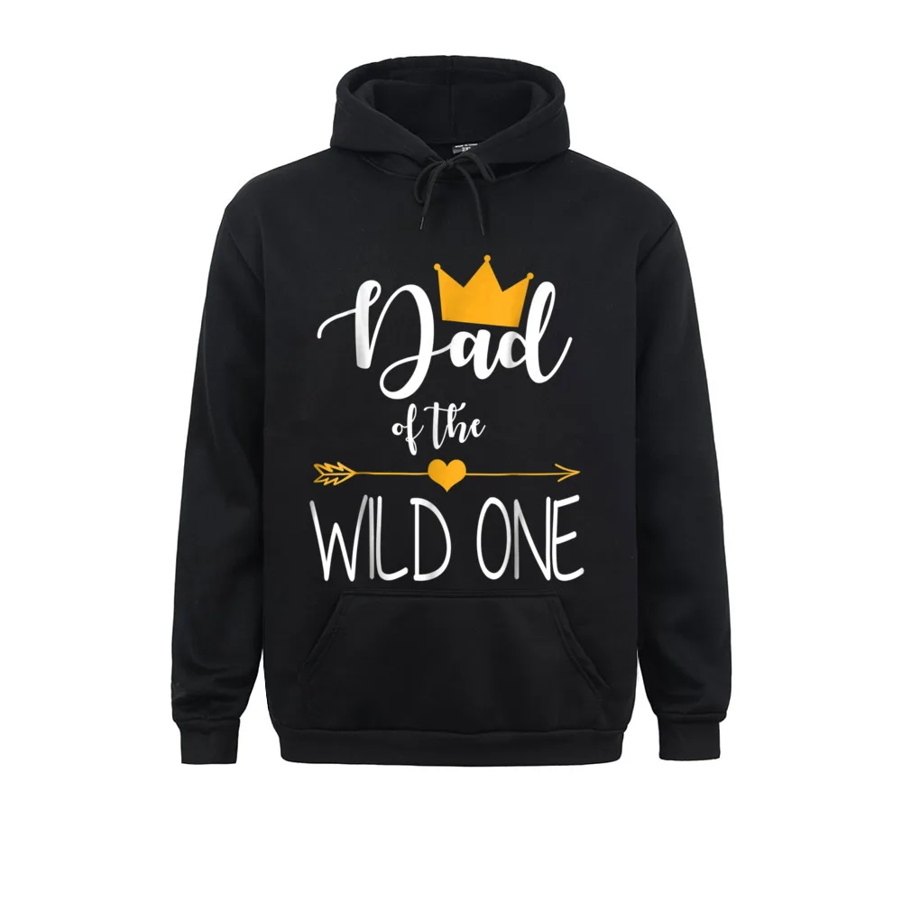 DAD Of The Wild One Baby First Birthday Funny Gift Prevailing Long Sleeve Crazy Sweatshirts Men Hoodies Sportswear Autumn