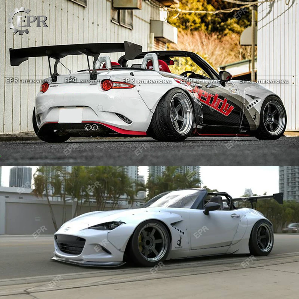 For Mazda MX5 ND5RC Miata Roadster ROB Style Rear Carbon Fiber GT Spoiler Tuning Parts For MX5 Miata Carbon Rear Trunk Wing