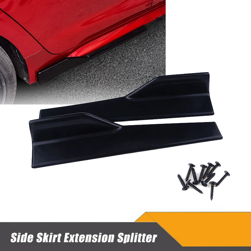 Car Side Skirts Splitters Kit Wide Body Winglet Modified Parts Sideskirts Rear Bumper Spoiler Car Accessories