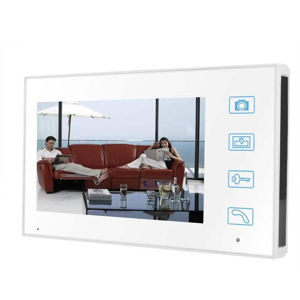 SYSD Wireless Videophone Intercom System 7 Inch Color Monitor With Infrared Camera Unlock Intercoms for the apartment