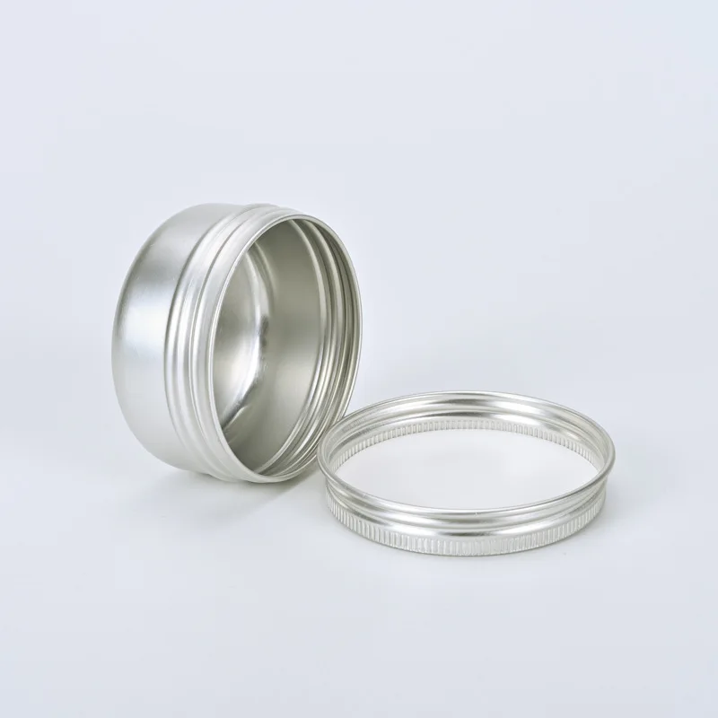 50pcs 57 * 27mm aluminum box 50ml threaded aluminum can hair wax balm cosmetic fishing line bait aluminum box