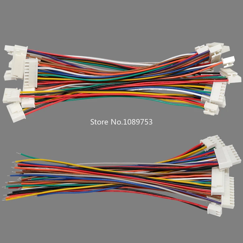 10PCS XHB 2.54mm Single Plug Wire Connector 10/20/30cm 24AWG Wire Double Head Forward and Reverse 2/3/4/5/6/7/8/9/10P