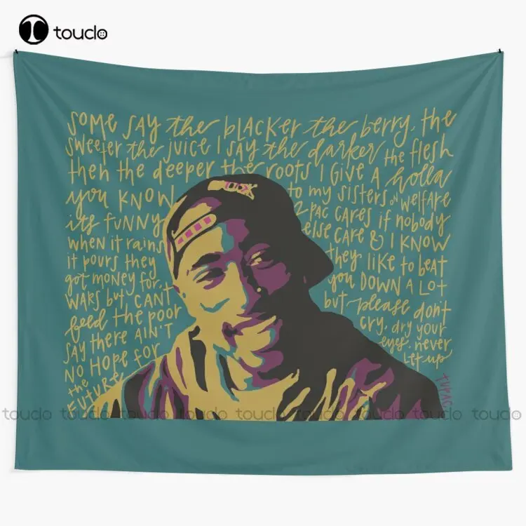 Tupac. 2Pac 2Pac Shakur Tupac Shakur Hip Hop Black Lives Matter Hip Hop Art Tapestry Tan Tapestry Background Wall Wall Covering