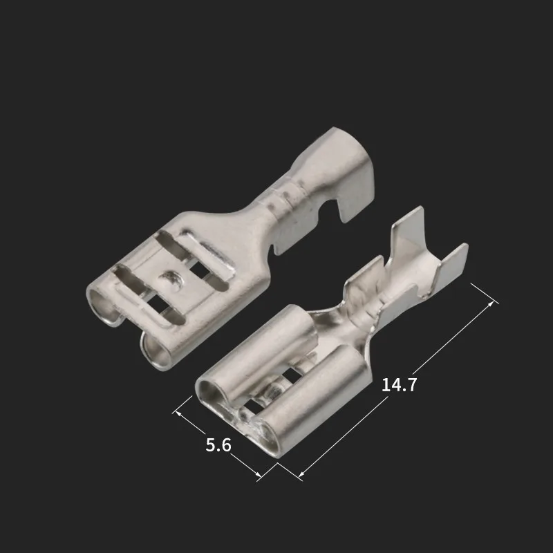 100Sets(200pcs) Female Spade Connector 4.8 Crimp terminal with Insulating Sleeves For Terminals 4.8mm