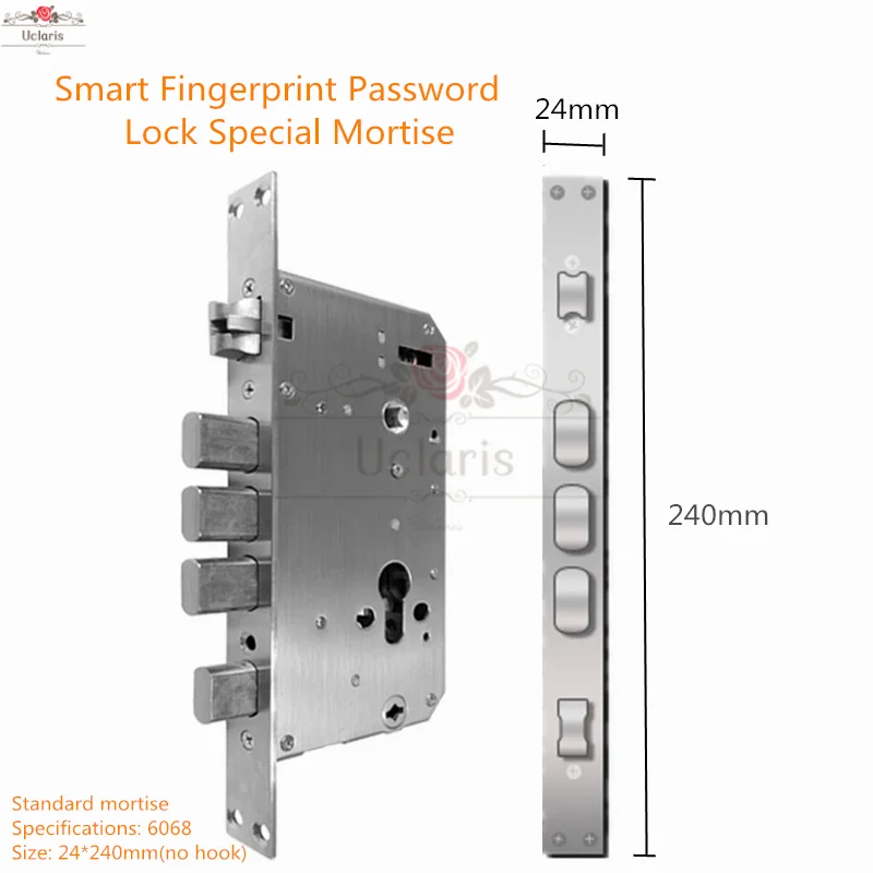 Smart Fingerprint Password Doorlock Special Mortise Stainless Steel 6068 Lock Body Hardware Home Improvement Mechanical Locks