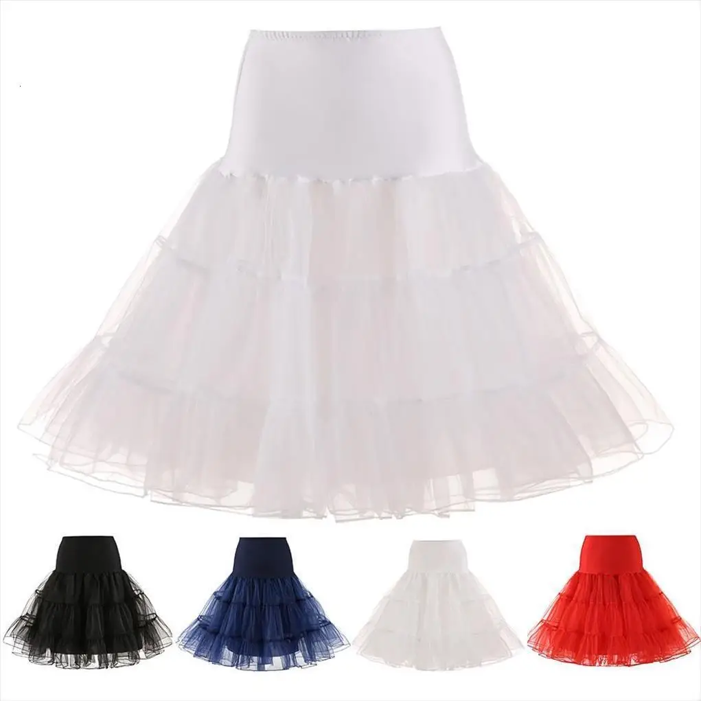 Jupon rétro en tulle crinoline pour femmes, jupon solide pour documents de mariage