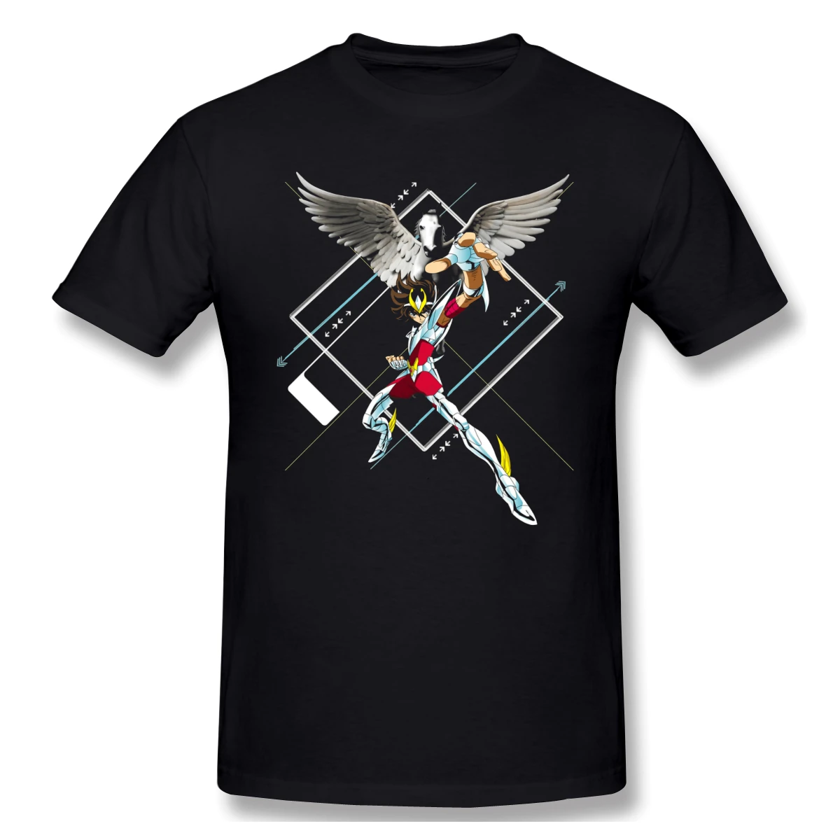 Man Knight Of Zodiacs (3) Caballeros Del Zodiaco,Hyoga,Gold Saint,Cavaleiros Do Zodiaco home Creative T-shirts