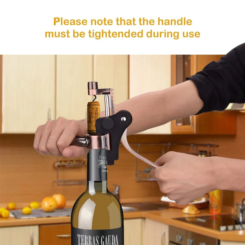 Wine Opener,Wine Bottle Opener Metal Lever Bottle Opener Corkscrew with Foil Cutter,Corkscrew Gift for Anniversary,Birthday