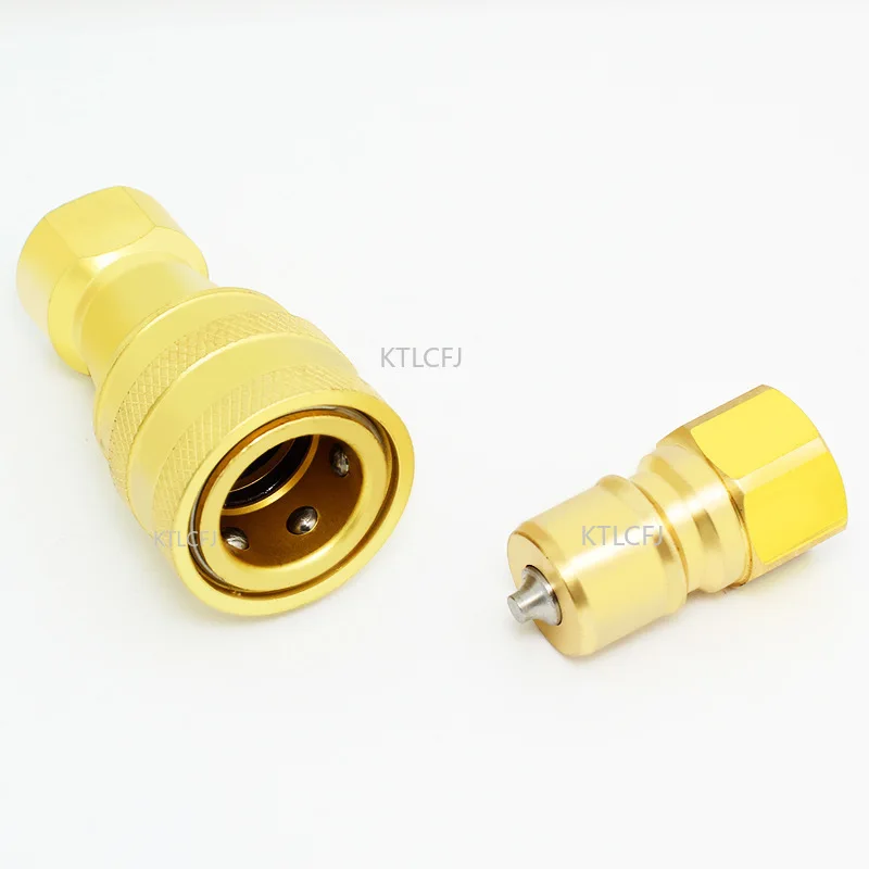 Hydraulic Quick Coupling Medium Pressure 1/2 BSP Brass Pneumatic Water Pipe Coupling Refrigeration Equipment Quick Coupling