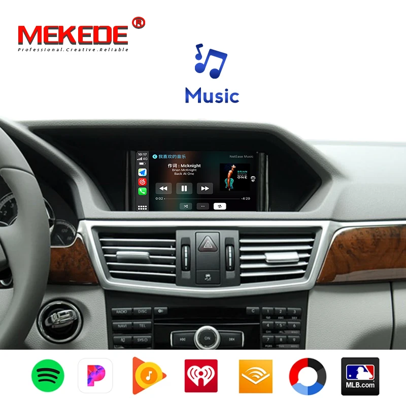 MEKEDE Wireless CarPlay Android Auto CarPlay Multimedia Box per Mercedes Benz Classe E W212 E200 E300 E400 E500 2009-2015