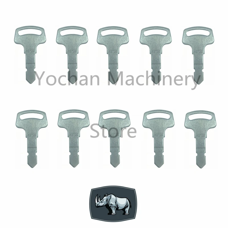 

10 Pcs 63700 Tractor Replace Key For Case New Holland Kubota B Series 6C040-55432 15248-63700