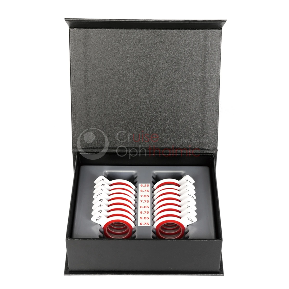 Special Sphere and Cylinder Diopt Trial Lens Set Clear Lens B6 Rim Reduced Aperture 26mm Increments 0.25 up to 9.25