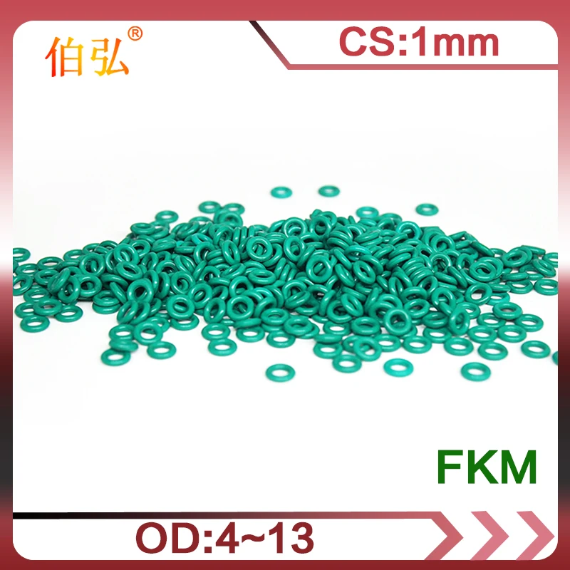 Fluororubber O-Ring 10PCS/lot FKM Sealing CS 1mm OD3/4/5/6/7/7.5/8/9/10/11/12/13mm O-Ring Seal Gasket Ring