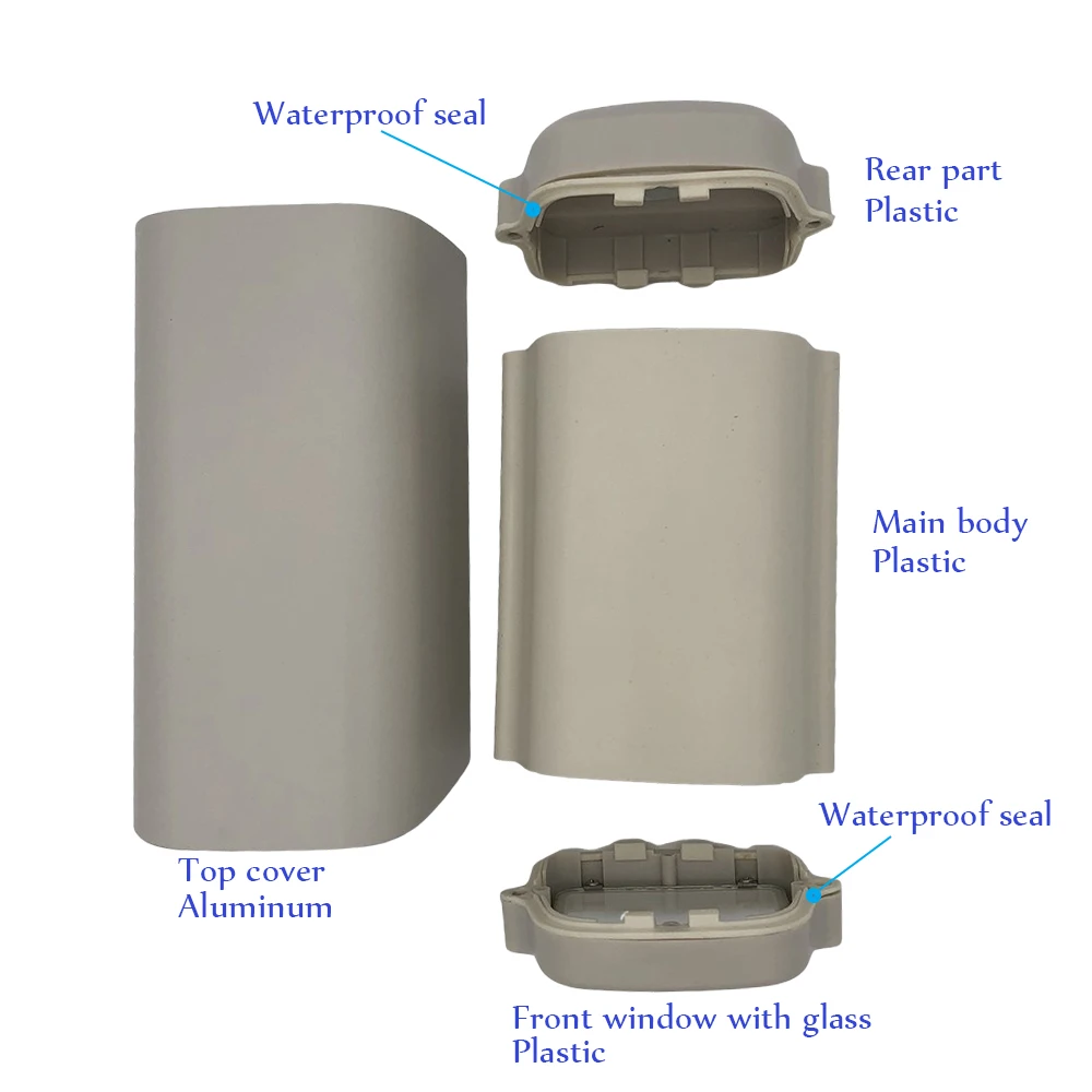 DIY Indoor Outdoor Mini Security CCTV Camera Housing Protective Box Clear Glass Window Video Surveillance Camera Protection Case