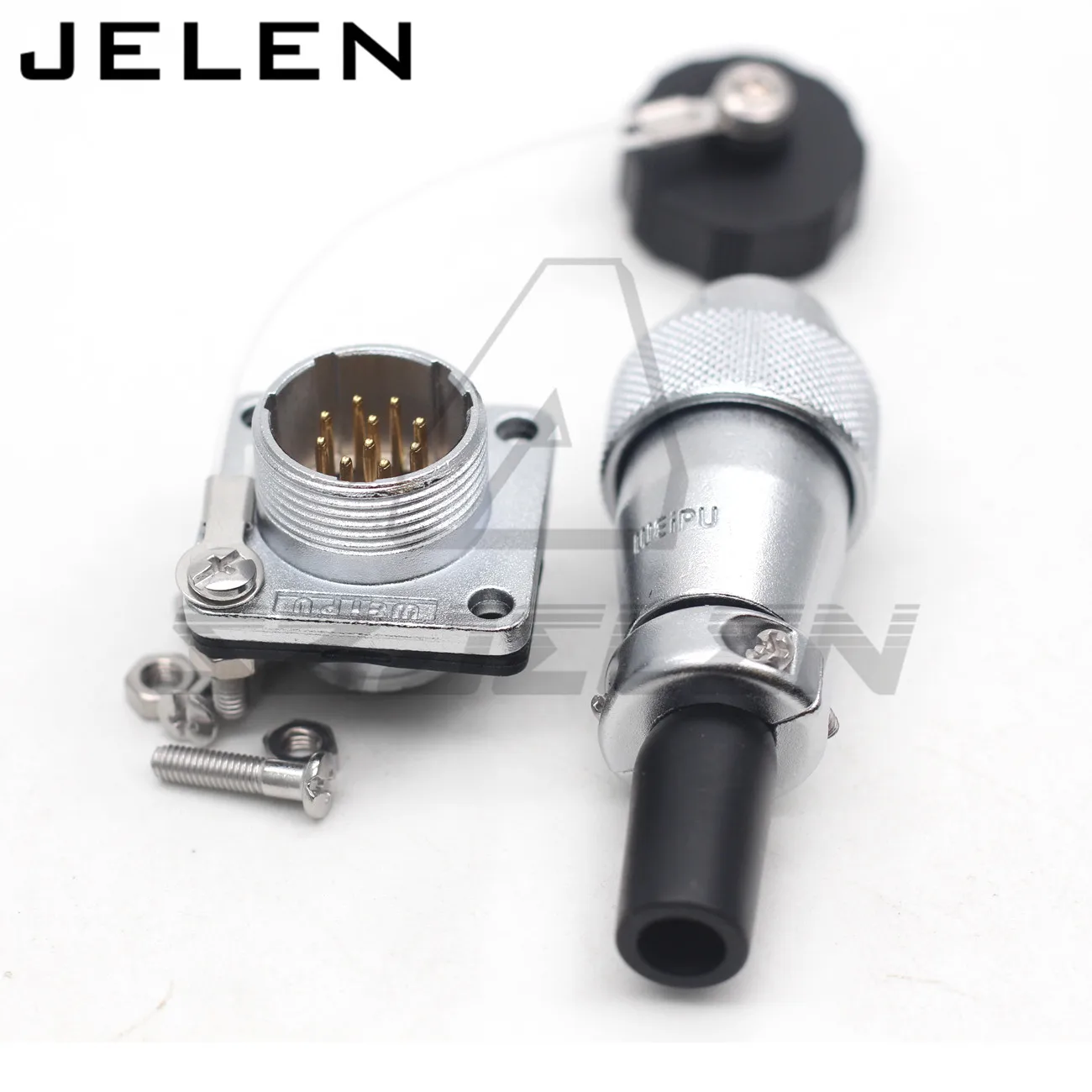WEIPU WS16 serie 2 3 4  5 7  9 10 pin  plug  female and socket male connector LED power wire cable Metal waterproof connector