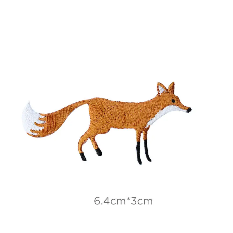 Orange Cartoon Little Fox Dress Patch Shoes and Hats Decorative Fashion Ironing Cloth Stickers iron patches for clothing