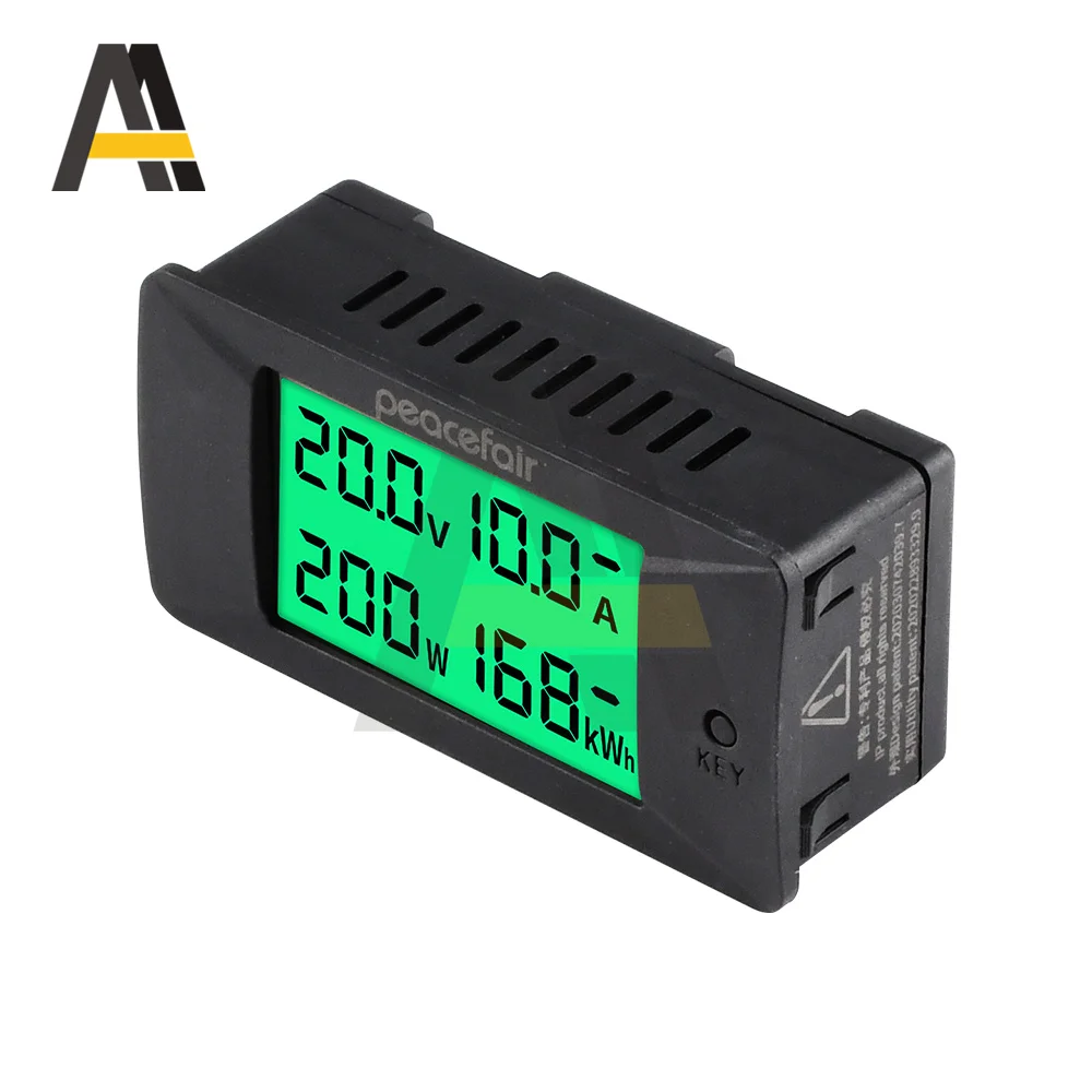 DC 0-300V 300A Voltmeter Ammeter Car Battery Tester 100KWH Electricity Energy Voltage Power Meter Monitor Shunt